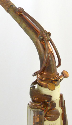 Grafton alto sax - close up of neck